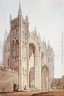 The West Front of Peterborough Cathedral by Thomas Girtin